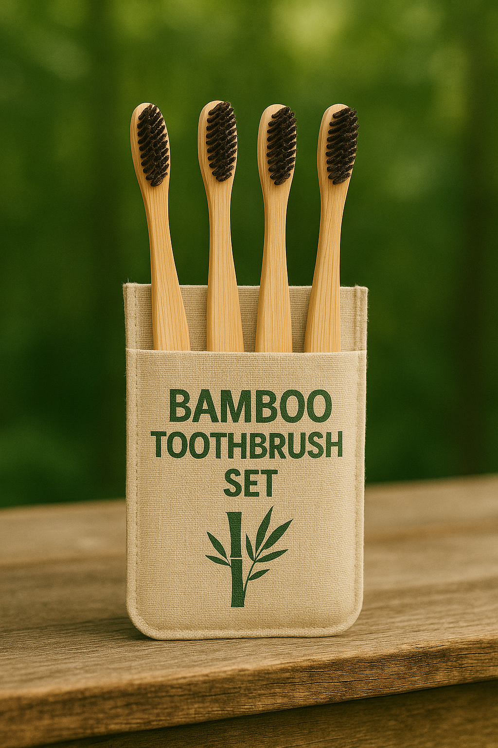 Bamboo Toothbrush Set